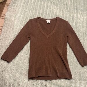 Old Navy Chocolate V-Neck Sweater